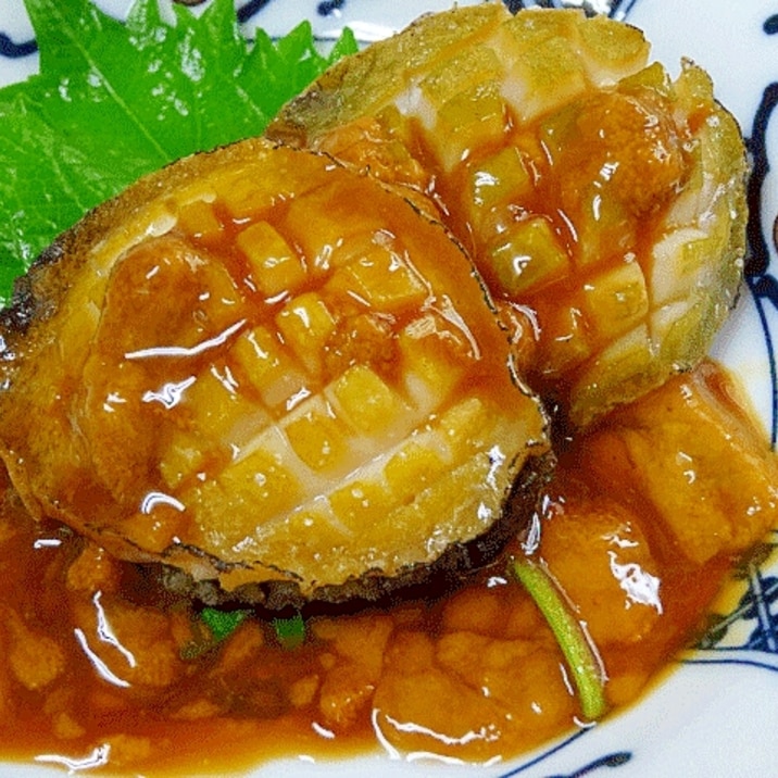 函館・特選グルメ♪　「焼あわびウニ醤油」